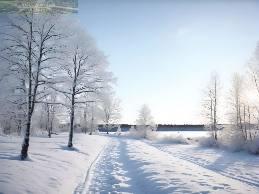 Скандинавский Ландшафтный Дизайн зимой